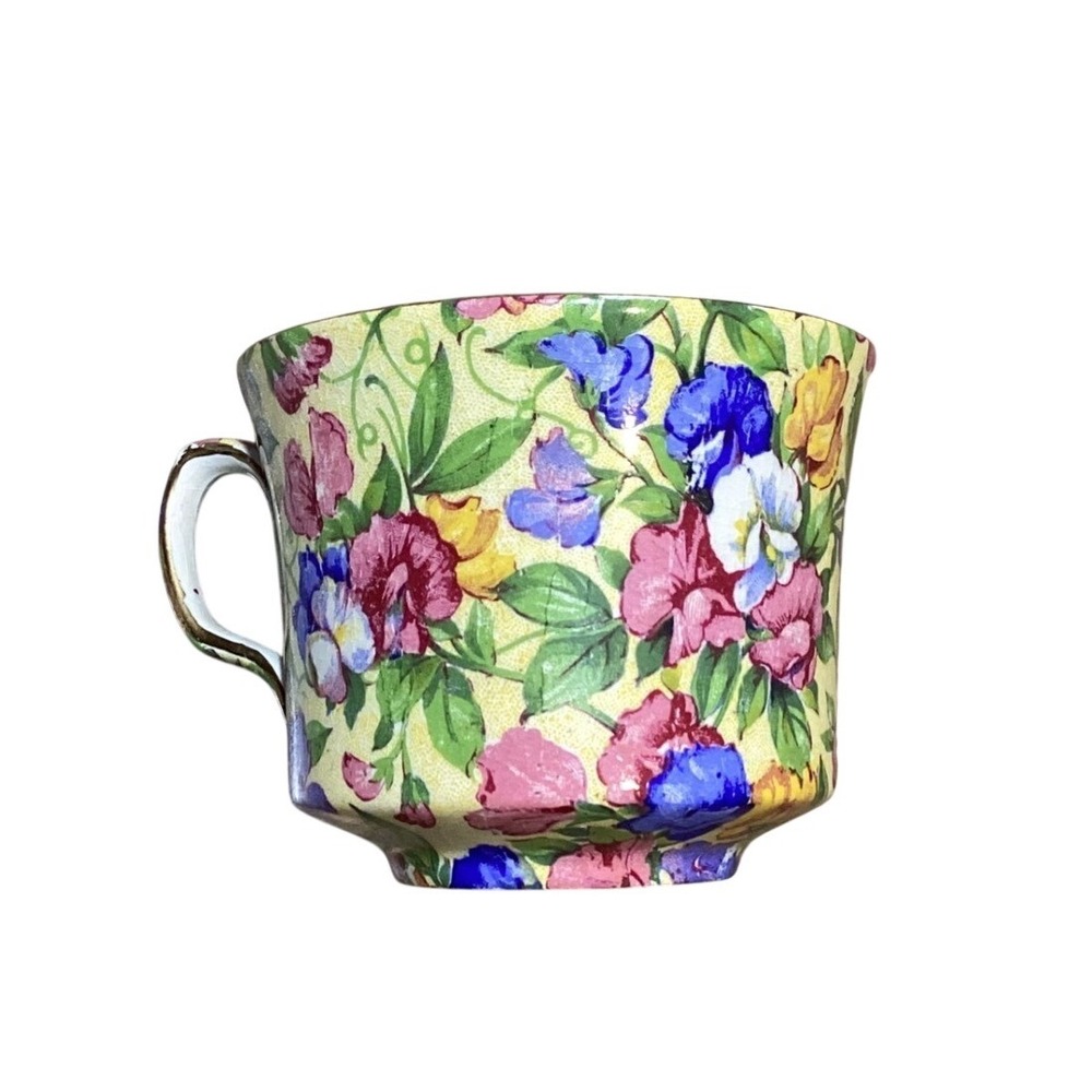 Royal Winton Sweet Pea Teacup Vintage Multicolor Fair Chintz Floral Bone China